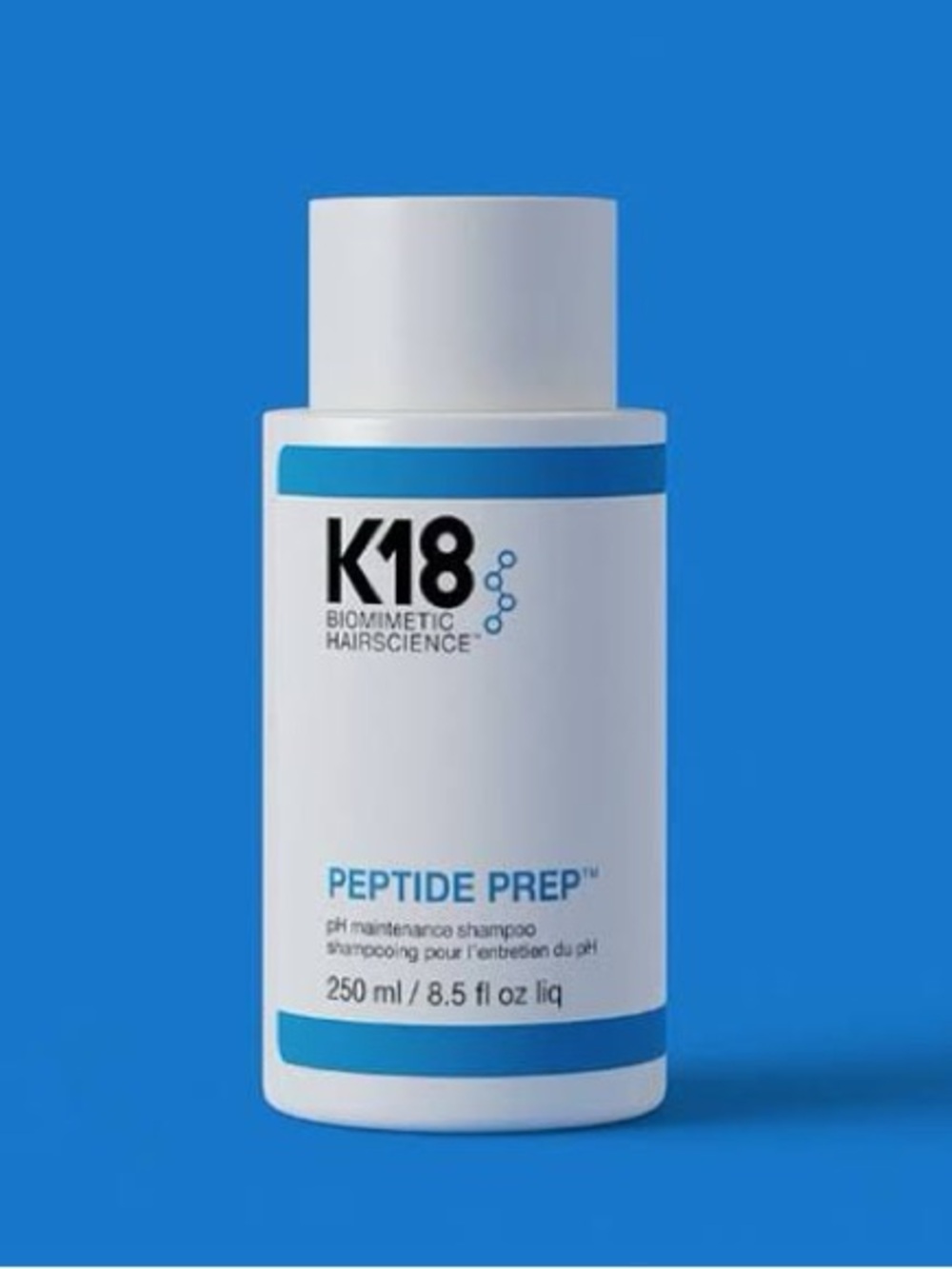 K18 Peptide Prep pH Maintenance Shampoo - White & Blue 8.5 oz large size